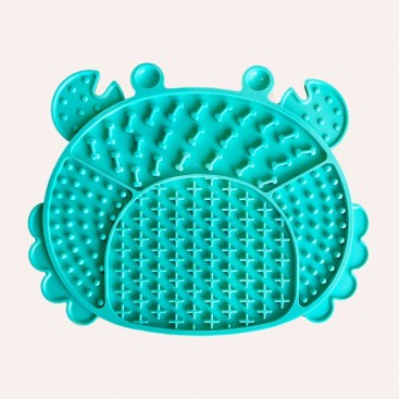 Силіконовий килимок для злизування ласощів UpSky - Crab turquoise