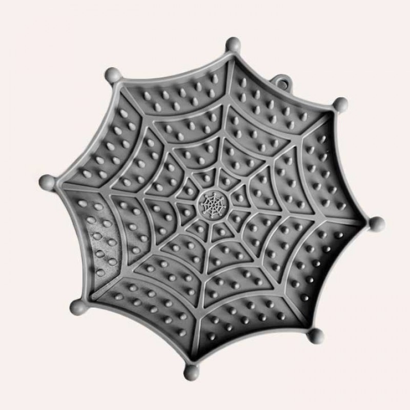 Силіконовий килимок для злизування ласощів UpSky - Web Gray