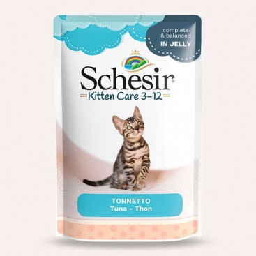 Влажный корм для котят, тунец в желе Schesir - Tuna kitten 85 г