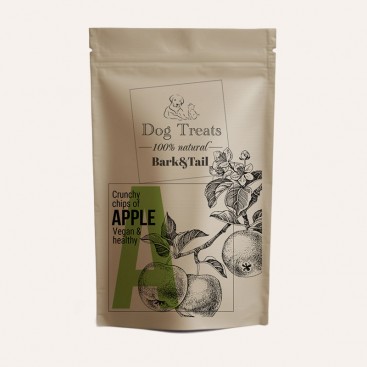 Натуральні ласощі для собак яблуко Bark&Tail - Dog Treats 100 % Apple , 40 г