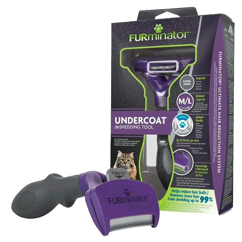 Інструмент для вичісування великих котів з довгою шерстю FURminator - Undercoat DeShedding Tool