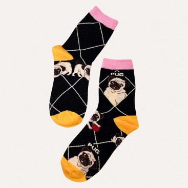 Носки женские с мопсами Holiday - Pugs, 36-39