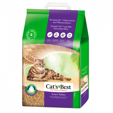 Деревний наповнювач для котячих туалетів Cat's Best - Smart Pellets, 10л/5кг