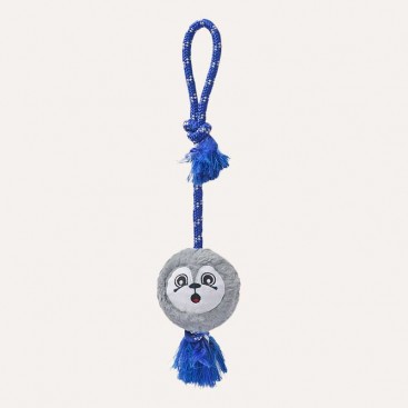 Мягкая игрушка для собак мячик с канатом HugSmart - Sea lion