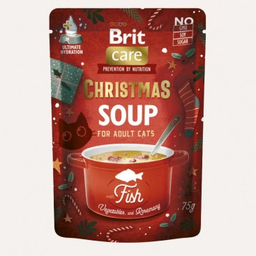 Корм вологий для котів різдвяний суп з рибою Brit - Christmas Fish Soup 75г