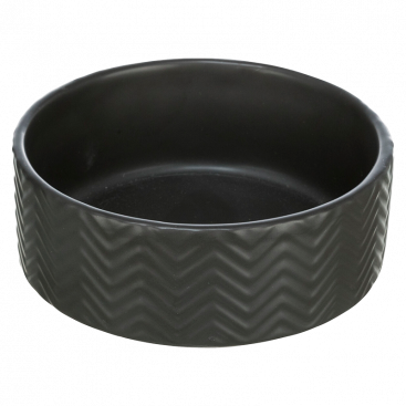 Керамічна миска для собак Trixie - Wave Black, 400 мл