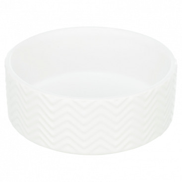 Керамічна миска для собак Trixie - Wave White, 900 мл