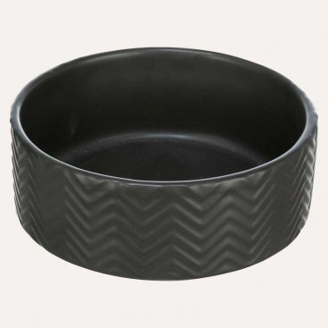 Керамическая миска для собак Trixie - Wave Black, 900 мл
