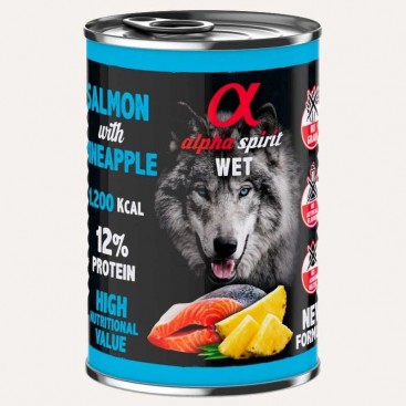 Консерви для собак лосось та ананас AlphaSpirit - Salmon with pineapple 400 г