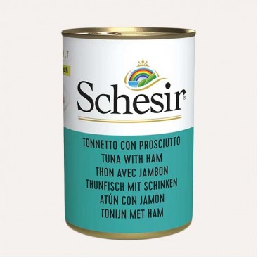 Вологий корм для котів тунець з шинкою Schesir - Tuna with Ham,140 г