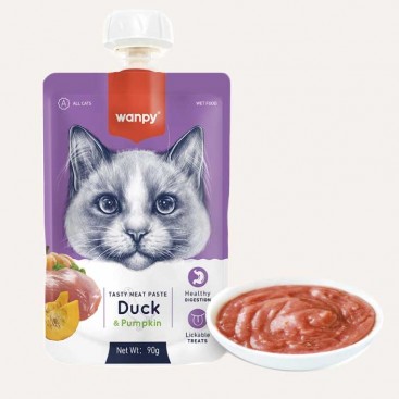 Крем-суп для кошек утка с тыквой Wanpy - Duck & Pamkin, 90 г