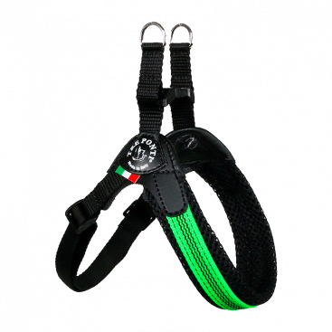 М'яка сітчаста шлея Tre Ponti - FLUO POP Adjustable green розмір 1 (до 3 кг)