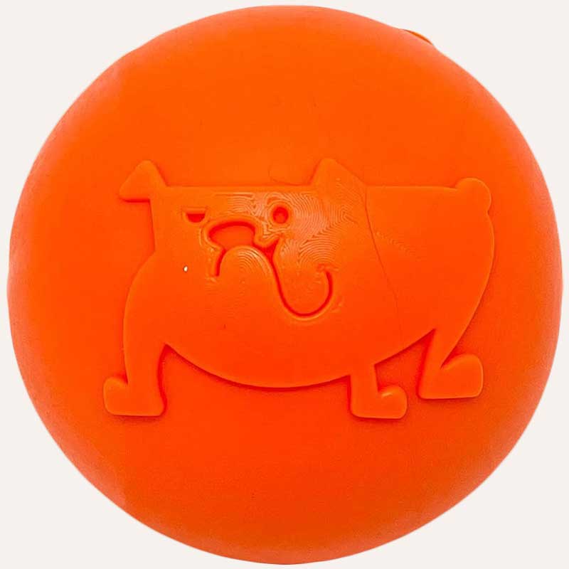 Orange store dog ball