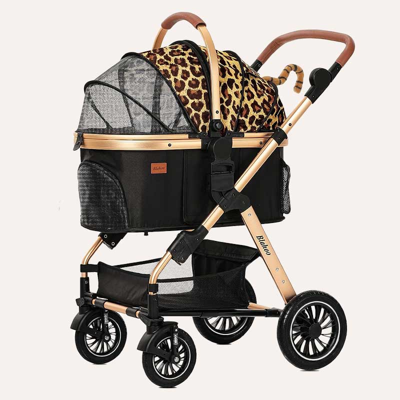 ヒョウ柄×親子猫ちゃん♡4匹A ラッキーセット♡ Візок для собак та котів 2 в 1 Blahoo - Leopard Stroller купити в